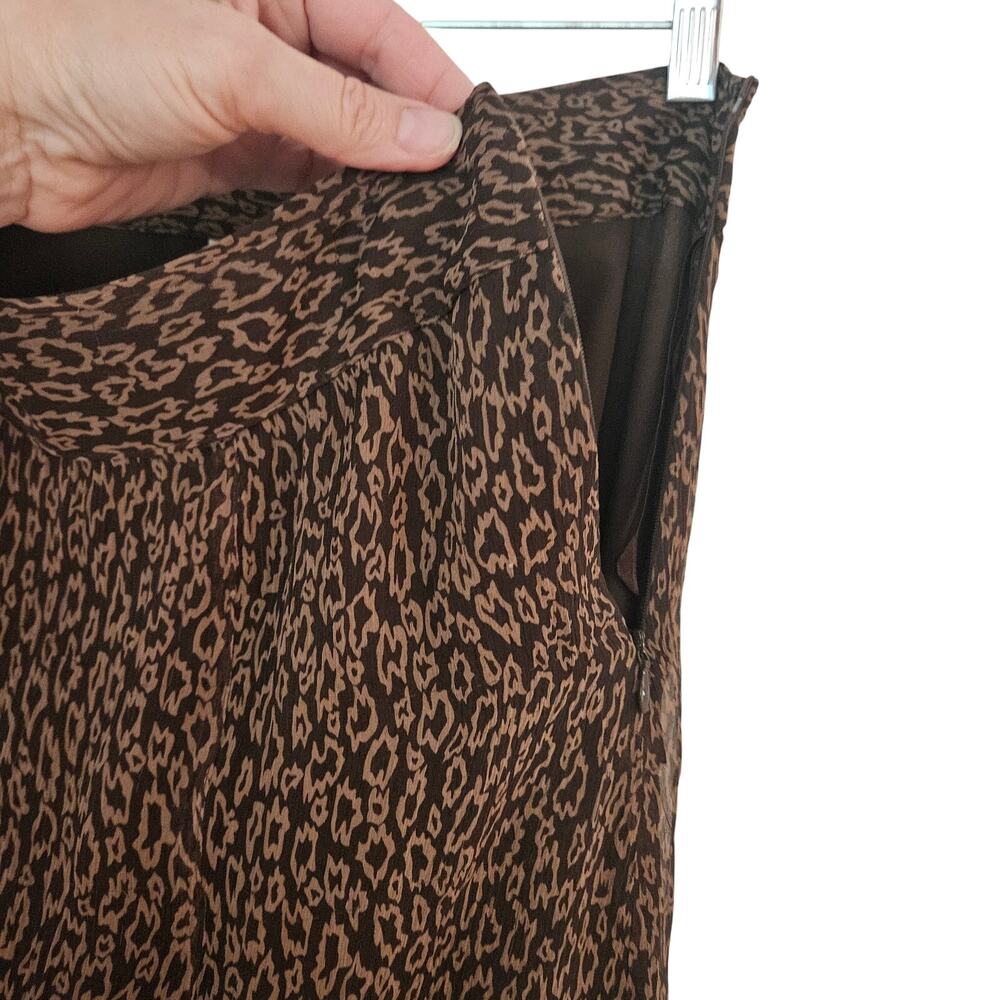 Charter Club Womens Silk Animal Print Midi Skirt Sz 10 Gypsy Fairy Whimsygoth - Picture 9 of 12